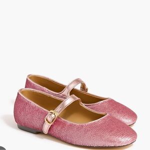 J. Crew Factory Shimmering Pink Mary Jane Shoes
